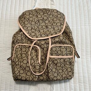 New Calvin Klein Hudson Monogram Backpack - Brown